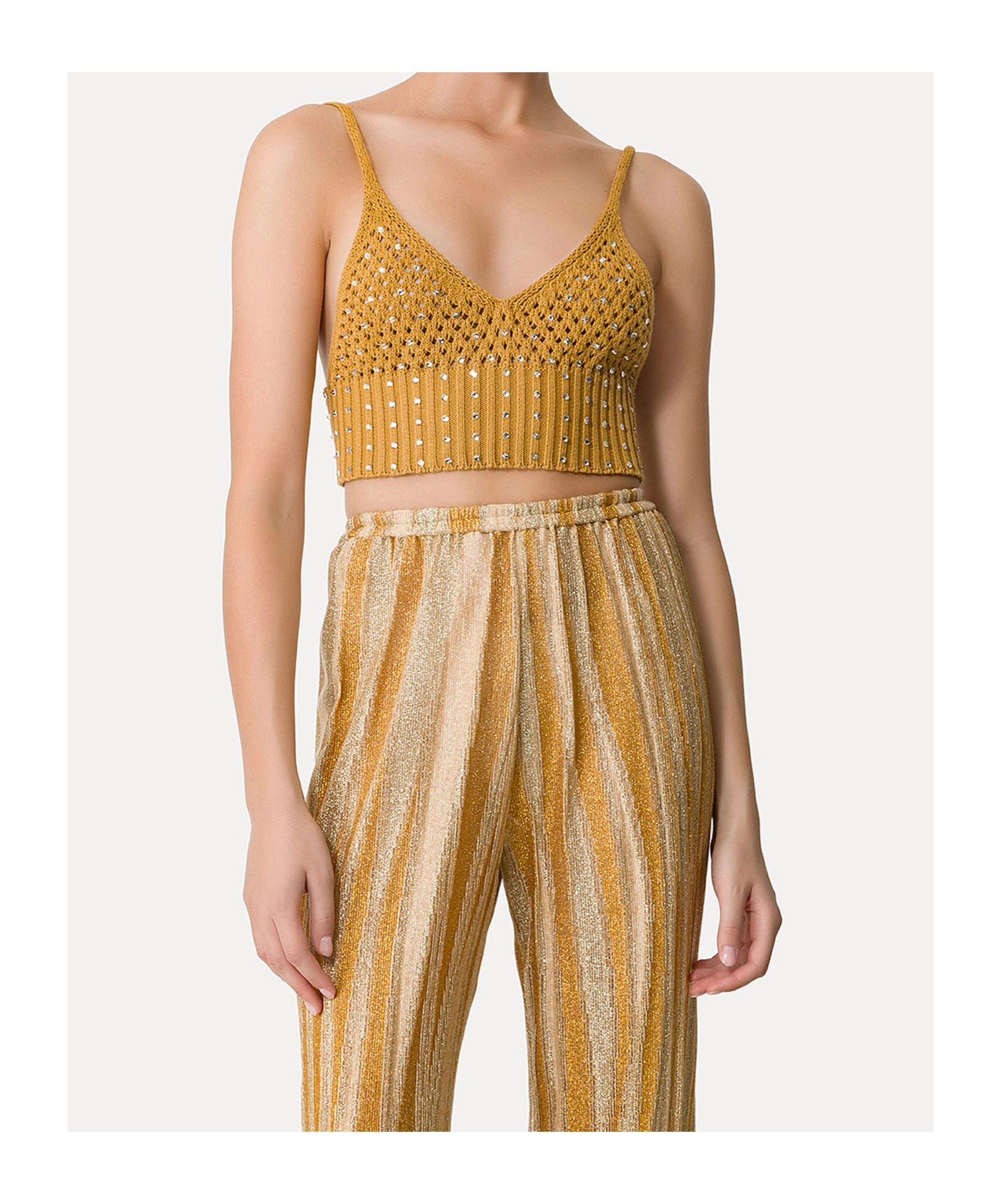Forte Forte Bralette In Cotton With Crystal Embellishment In Multi
