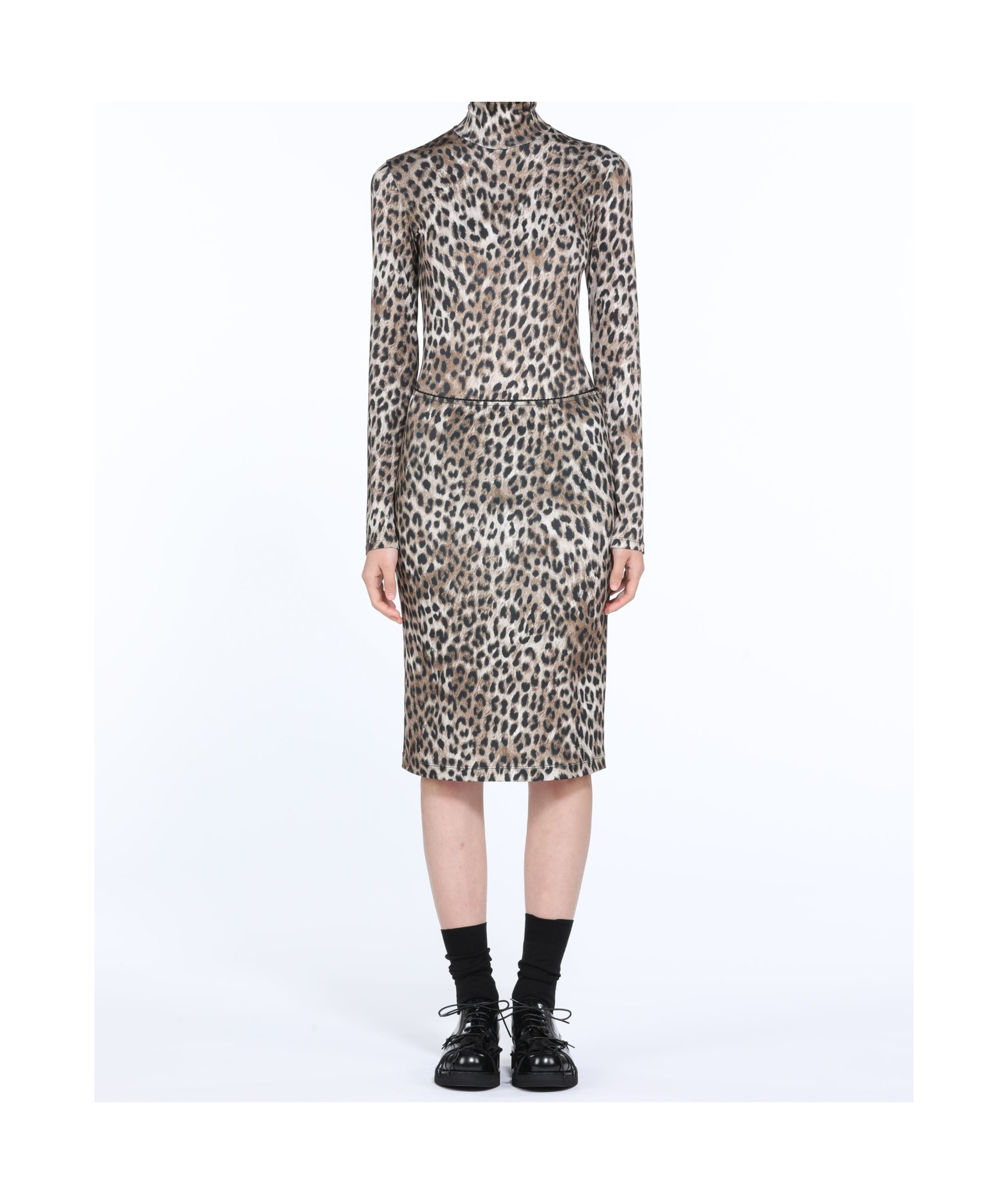 N°21 Leopard Print Midi Skirt In Animal Print