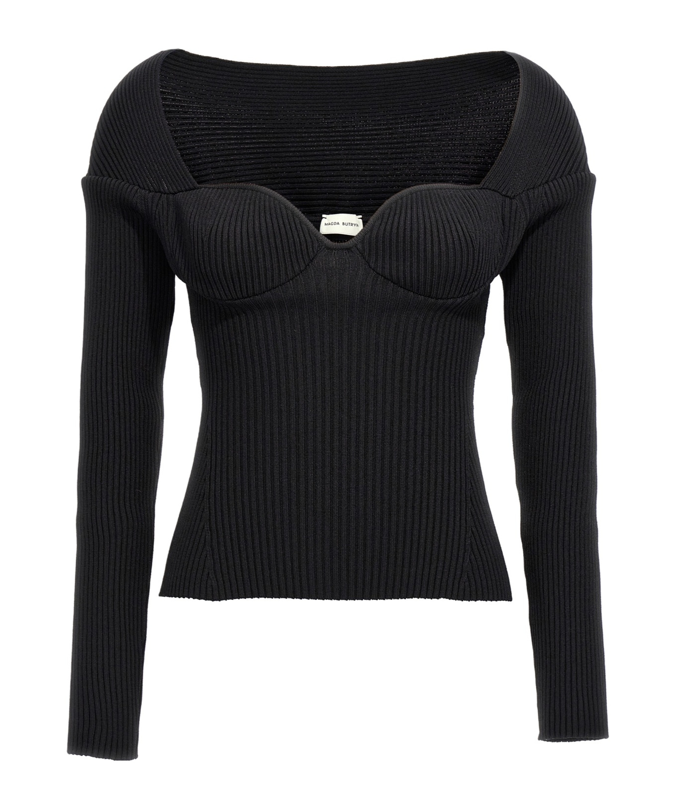 Magda Butrym Long-sleeved Sweater In Black