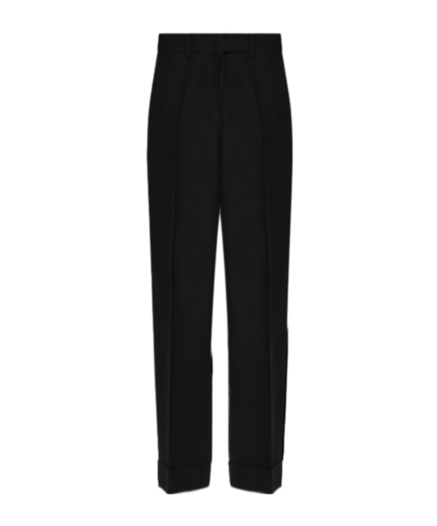 Ferragamo Pleated Casual Pants In Black