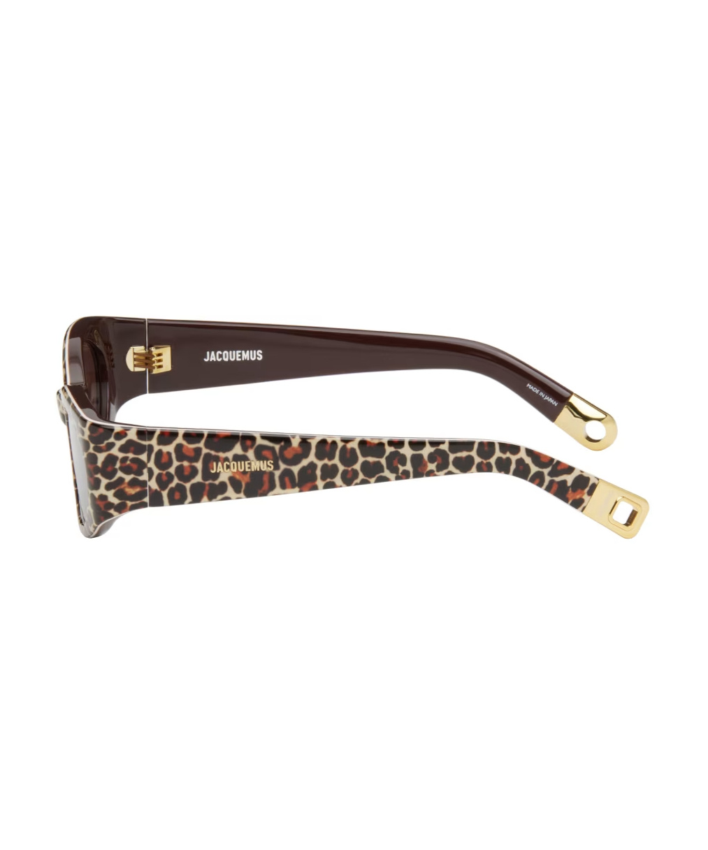 Jacquemus Oval Frame Sunglasses In Brown