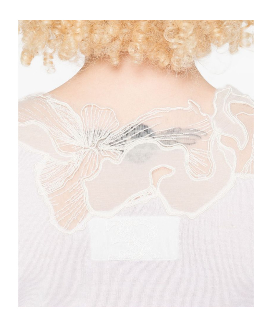 Ermanno Scervino Wool Turtle Neck Sweater In White