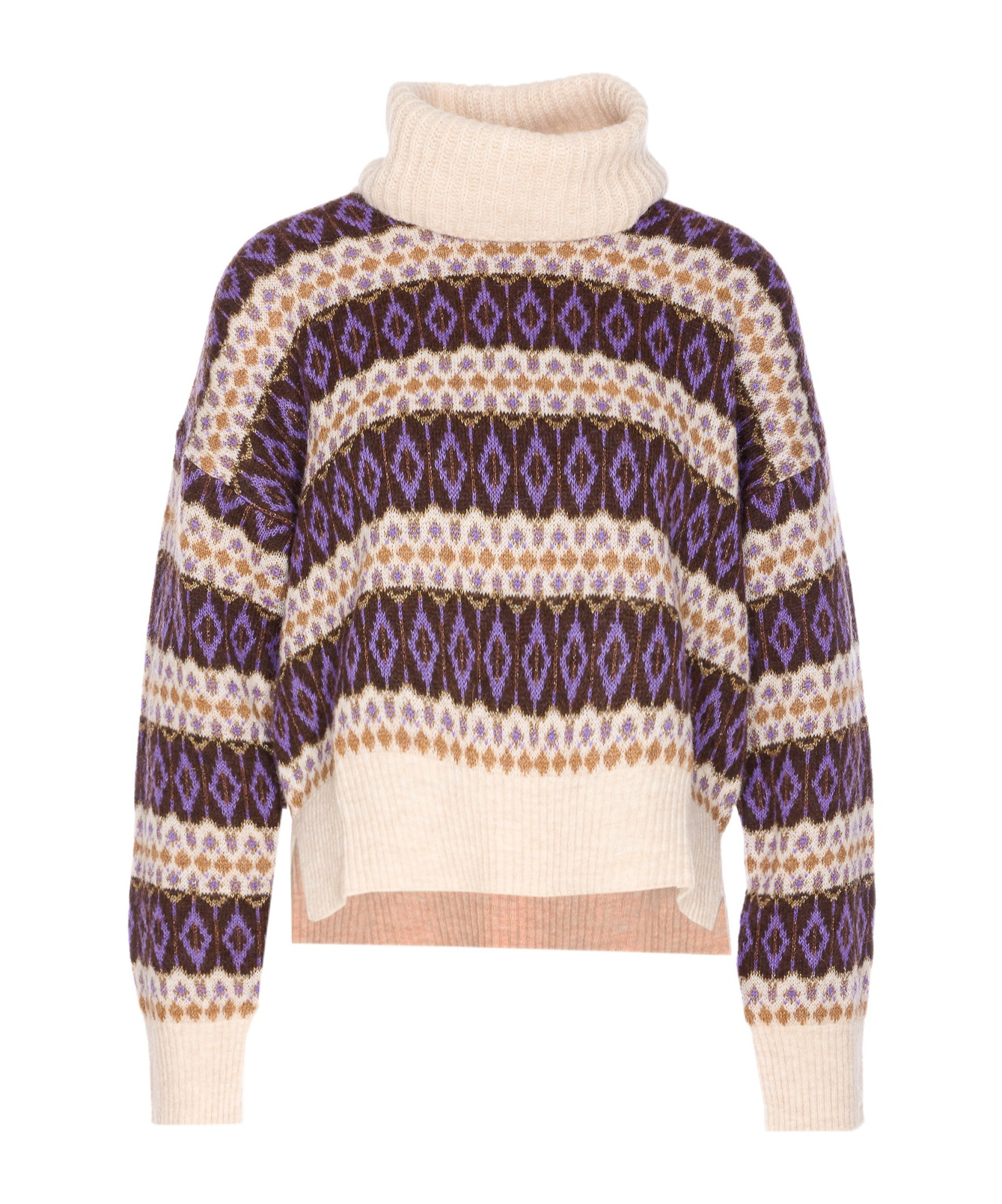 Liu •jo Turtleneck Sweater In Brown