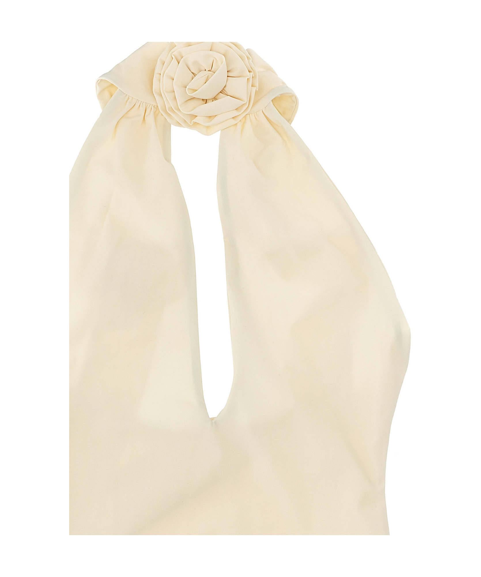 Magda Butrym Hollowed-out Neck Swimsuit In Nude