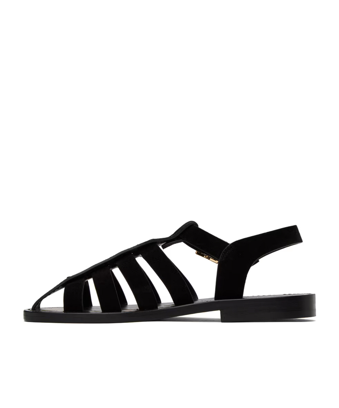 The Row Pablo Cage Flat Sandals In Black