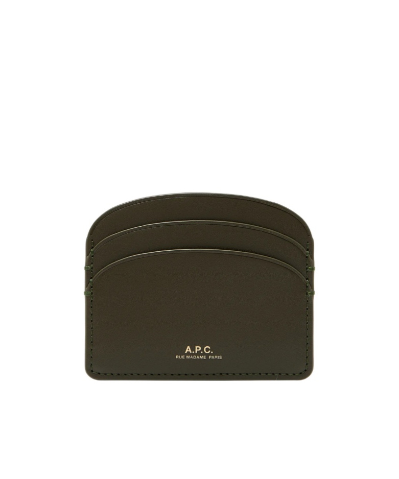 Apc A.p.c. Demi Lune Cardholder In Brown