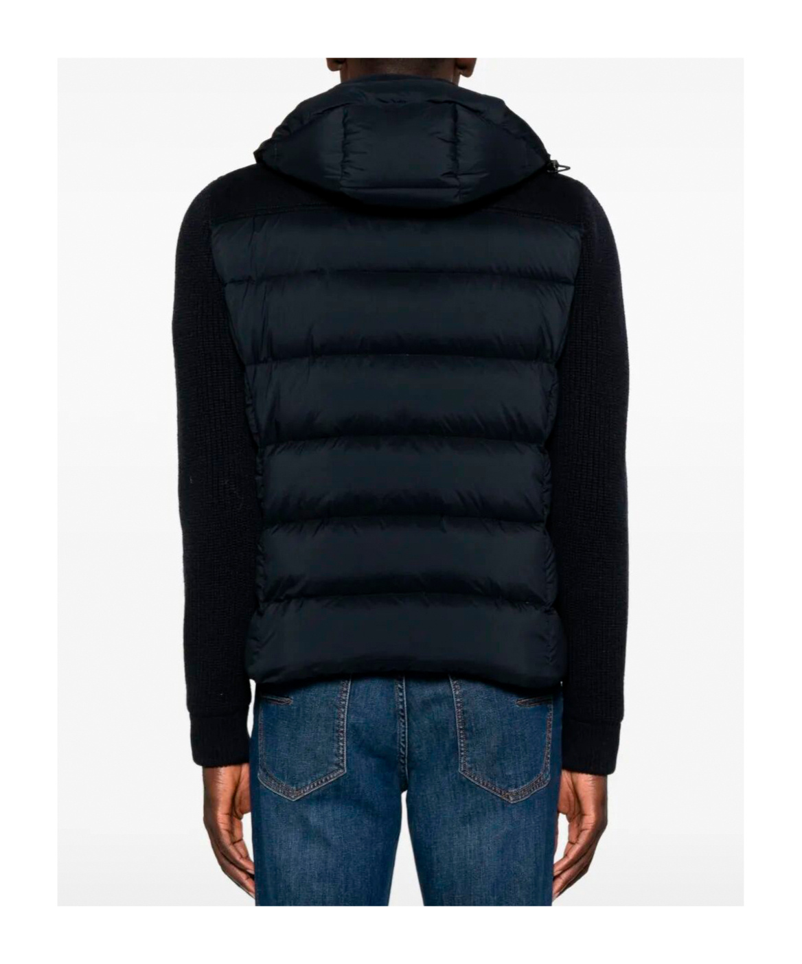 Moorer Zipped Padded Jacket In Black