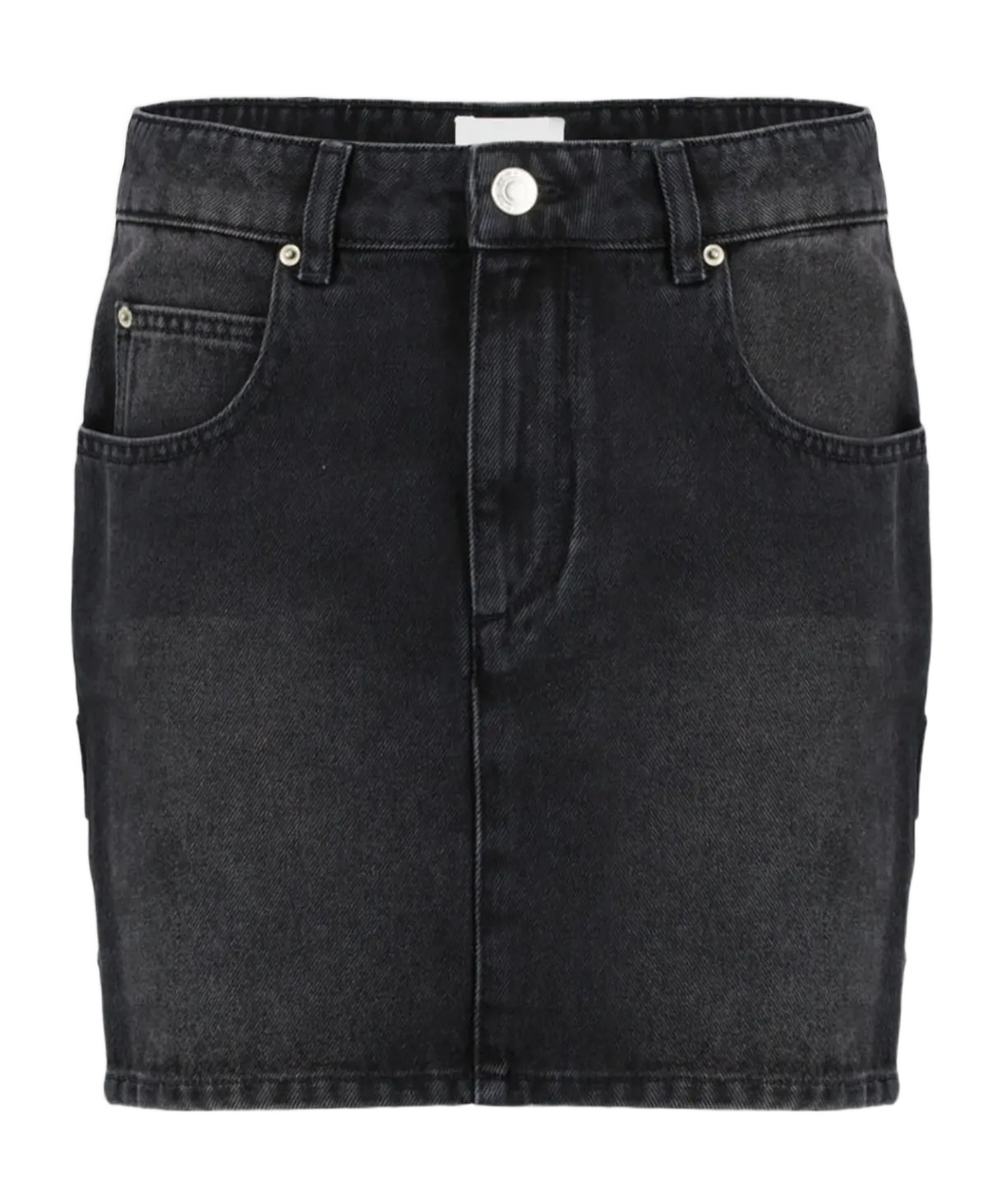Isabel Marant Étoile Stessy Skirt In Grey Cotton In Black