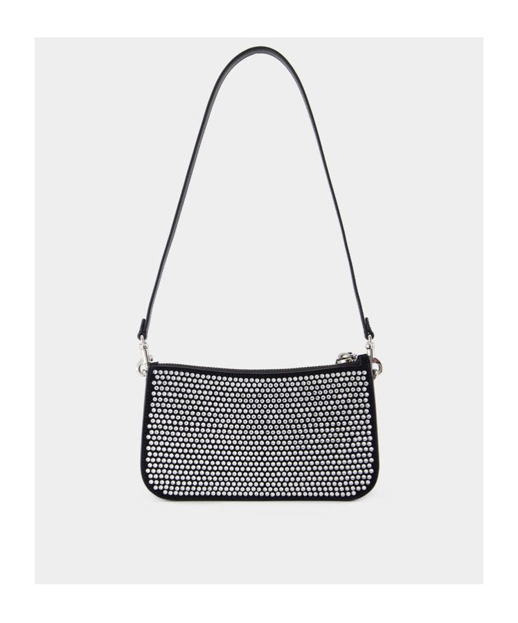 Coach Penn Schultertasche Mit Kristallen In Black