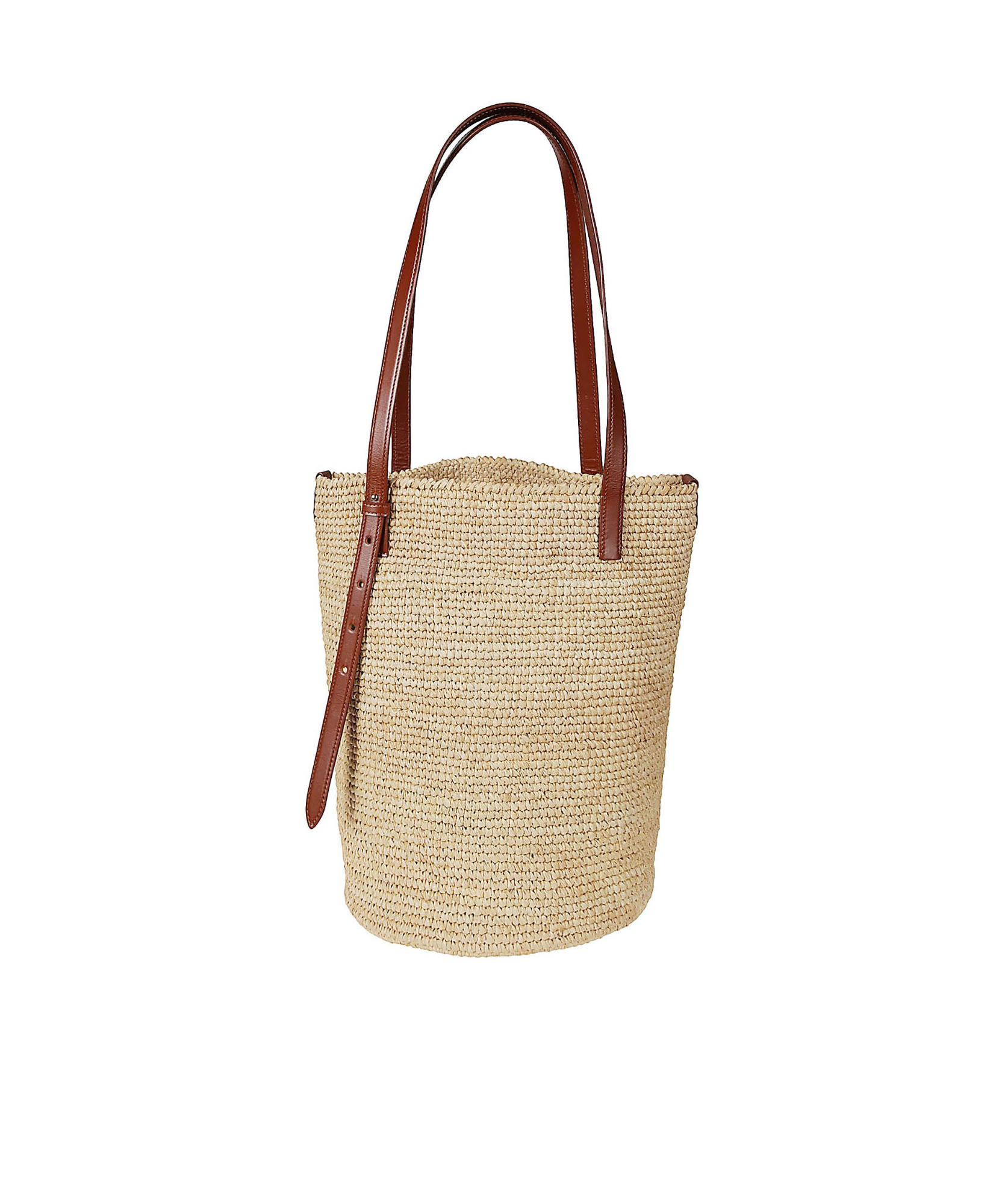Rabanne Logo-embroidered Raffia Tote Bag In Nude