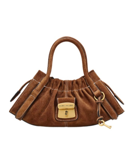 Marc Jacobs The Suede Cristina Small Satchel In Brown