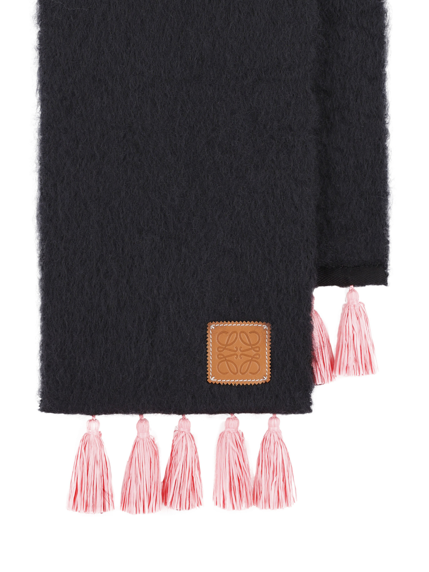 Shop Loewe Logo Scarf In Black