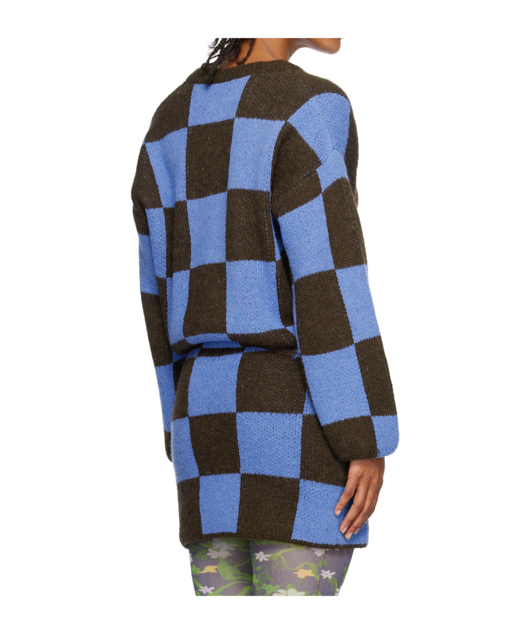 Stine Goya Check-pattern Cardigan In Blue