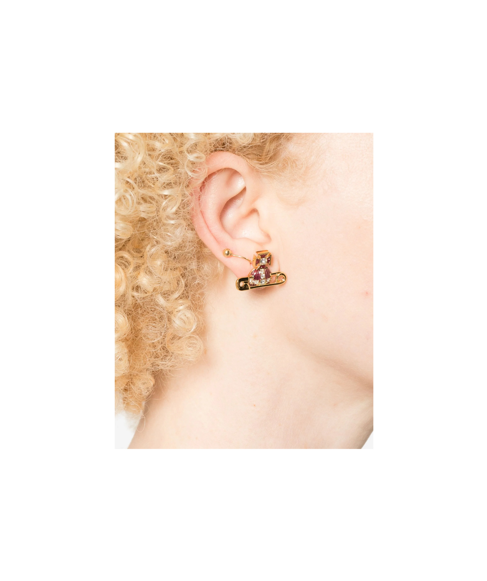 Vivienne Westwood Crystal-embellished Orb Earrings In Gold