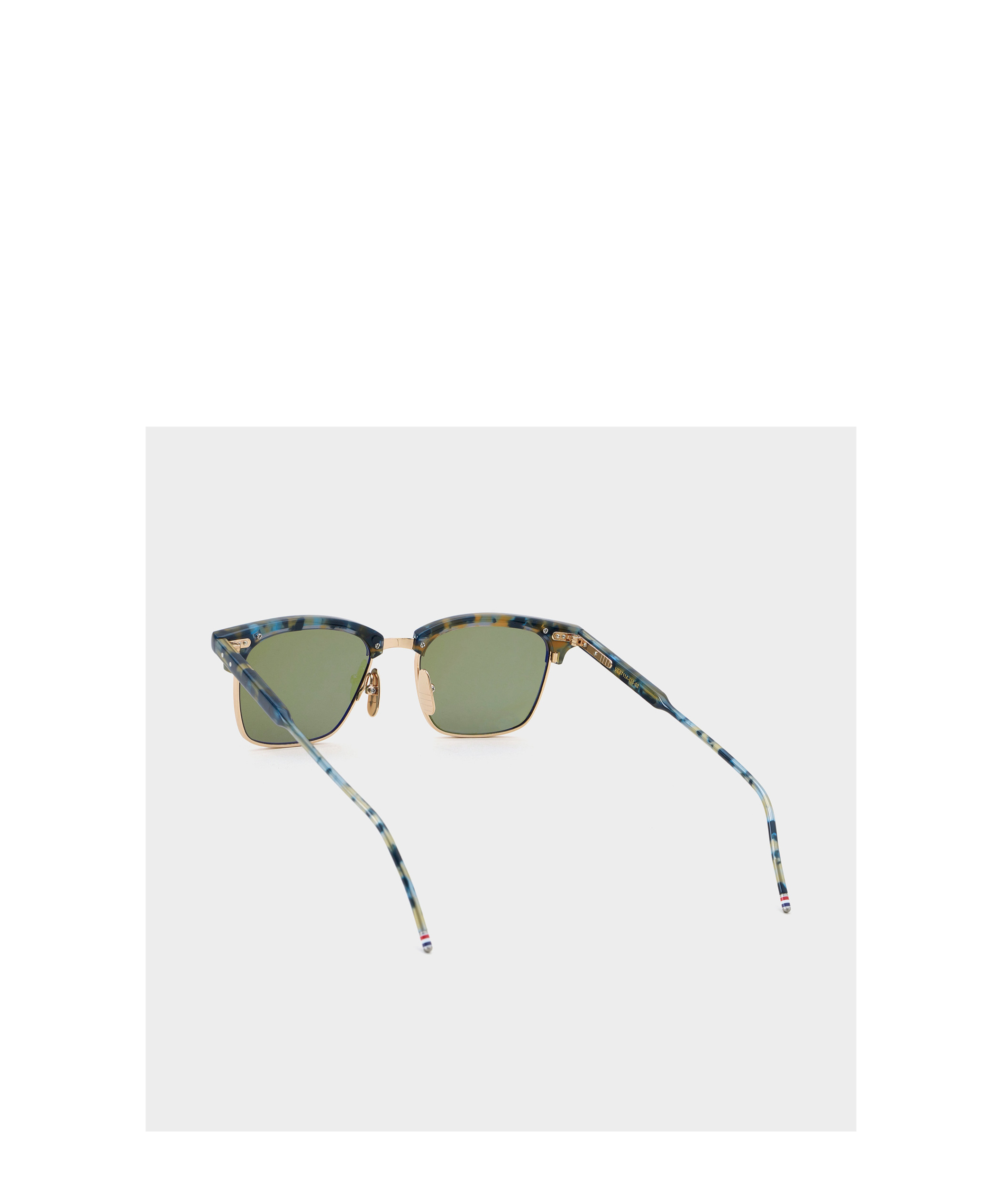 Thom Browne Rectangular Frame Sunglasses In Green
