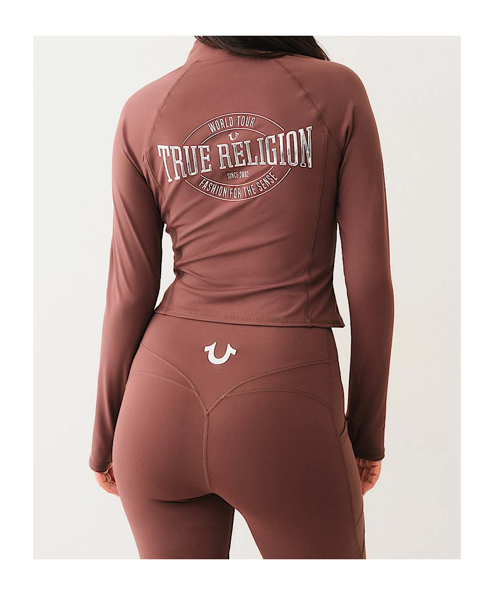 TRUE RELIGION LOGO TWO-WAY ZIP PERFORMANCE JACKET