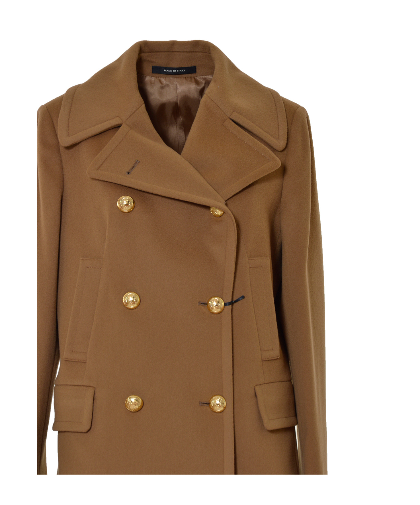 Tagliatore Camel Cashmere And Wool Blanche Coat