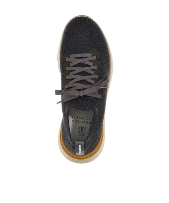 BRUNELLO CUCINELLI RIBBED-JERSEY COTTON SNEAKERS