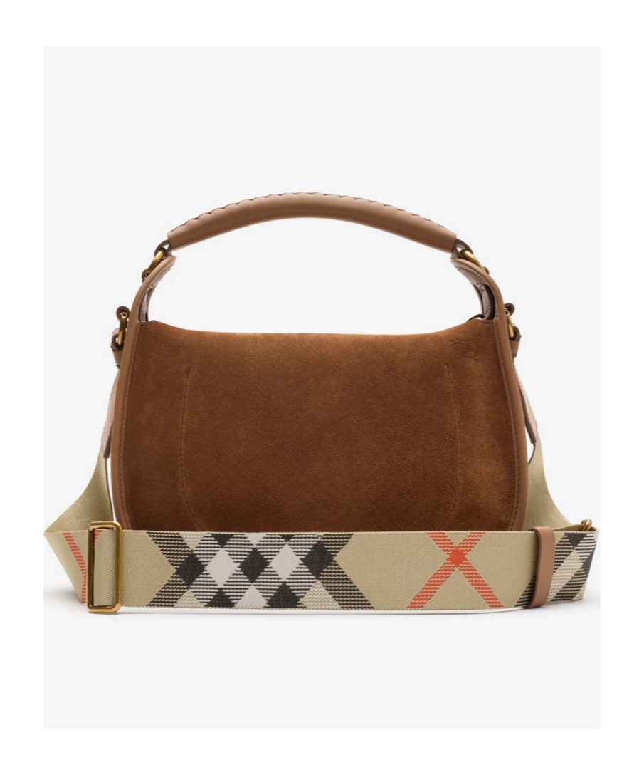 Burberry Small B Clip Messenger Bag In Brown