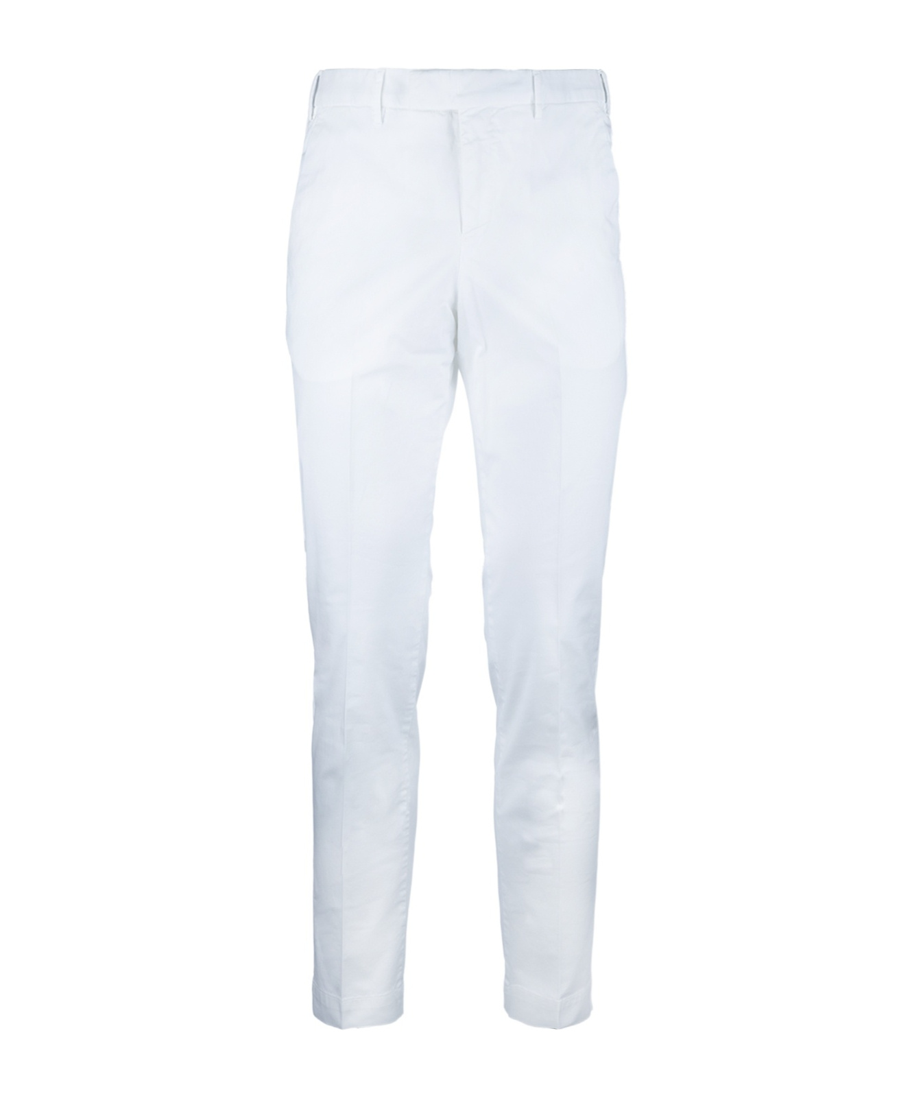 Pt Torino Trousers With Back Pockets And Belt Loops In White