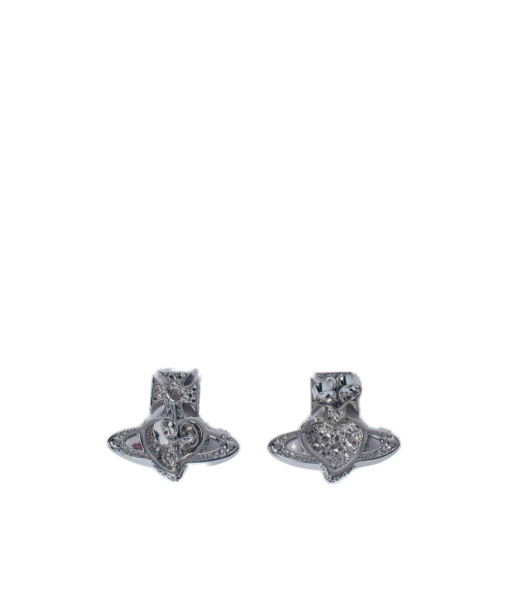 Vivienne Westwood Orb Embellished Earrings In Gray