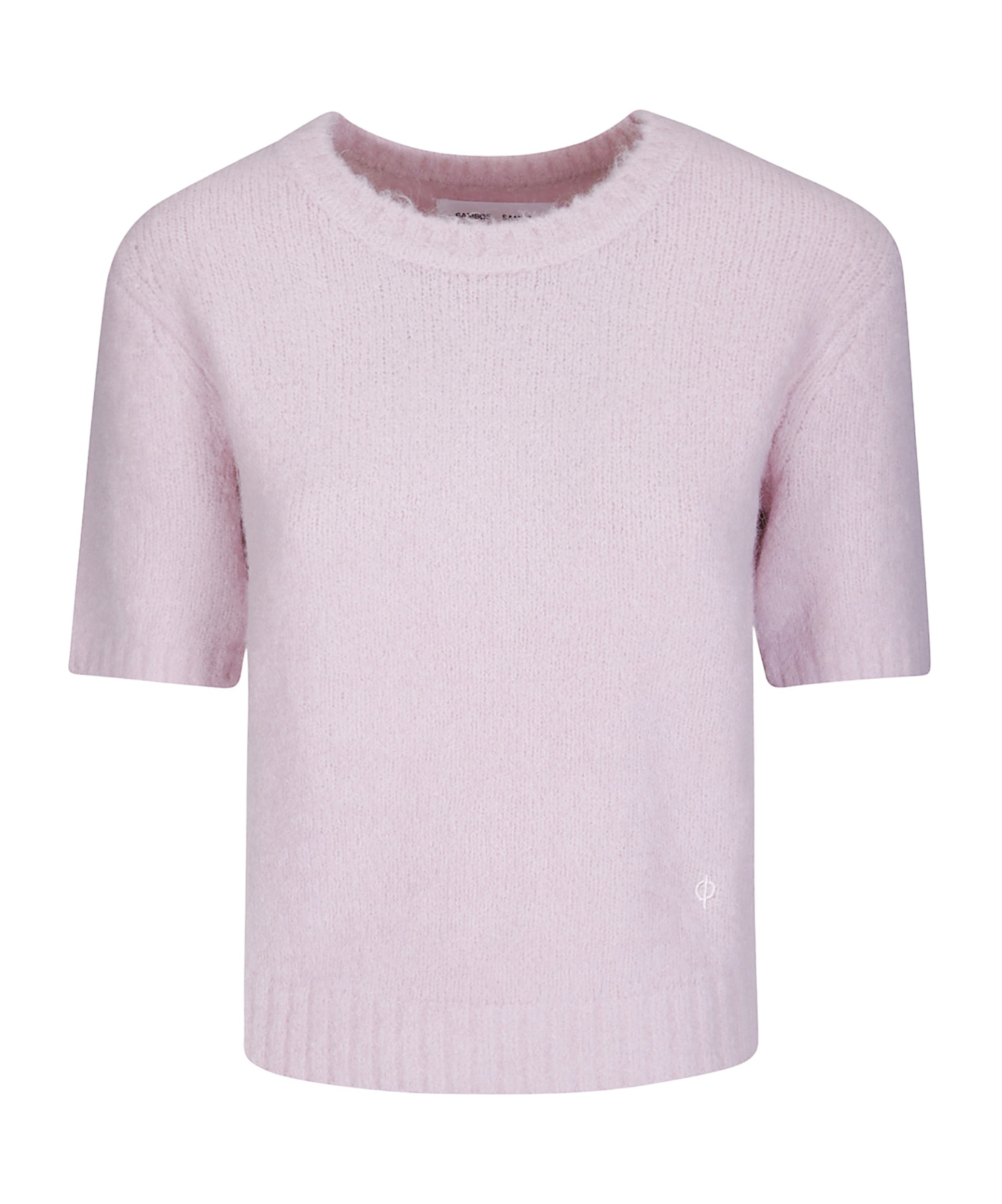Samsoe & Samsoe Short-sleeved Knit Top In Pink