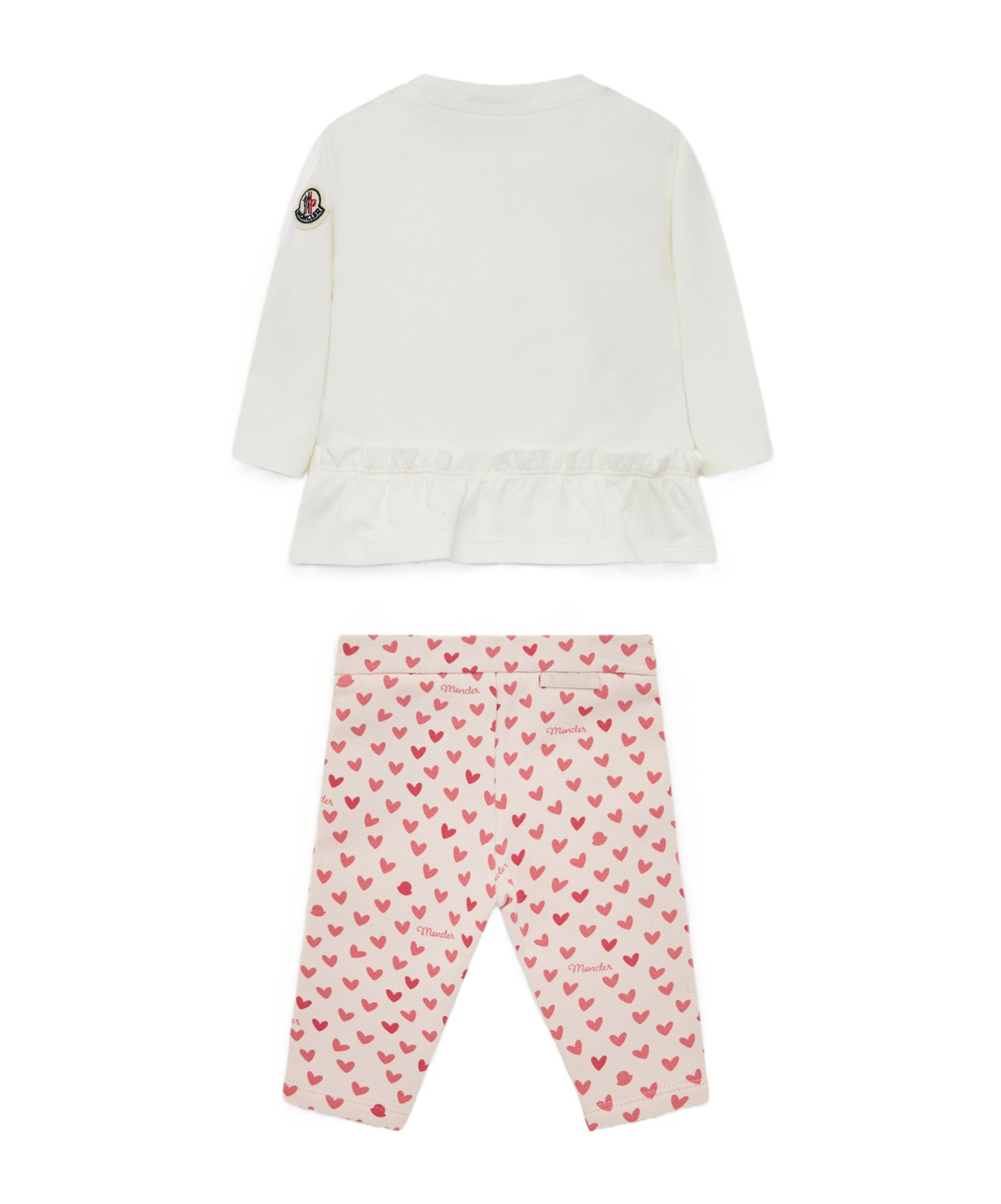 Moncler Long-sleeved T-shirt Set In White