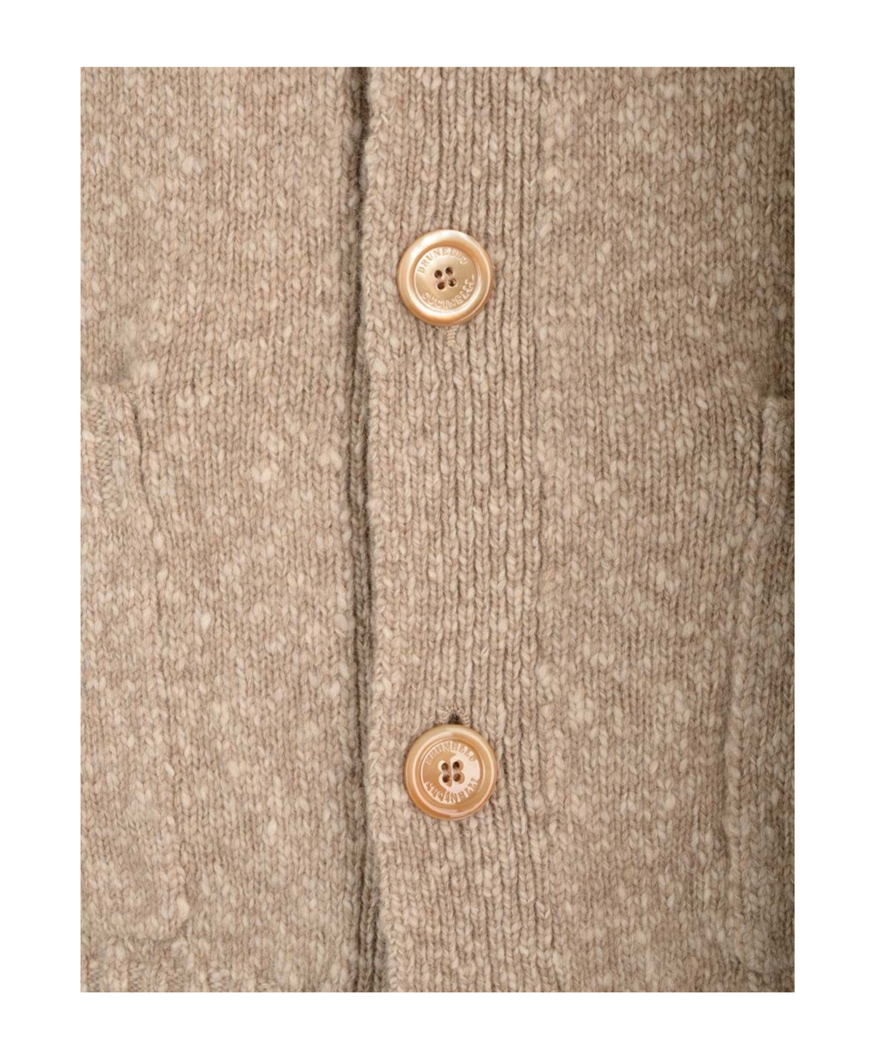 Brunello Cucinelli Wool Cardigan Jackets Beige In Nude