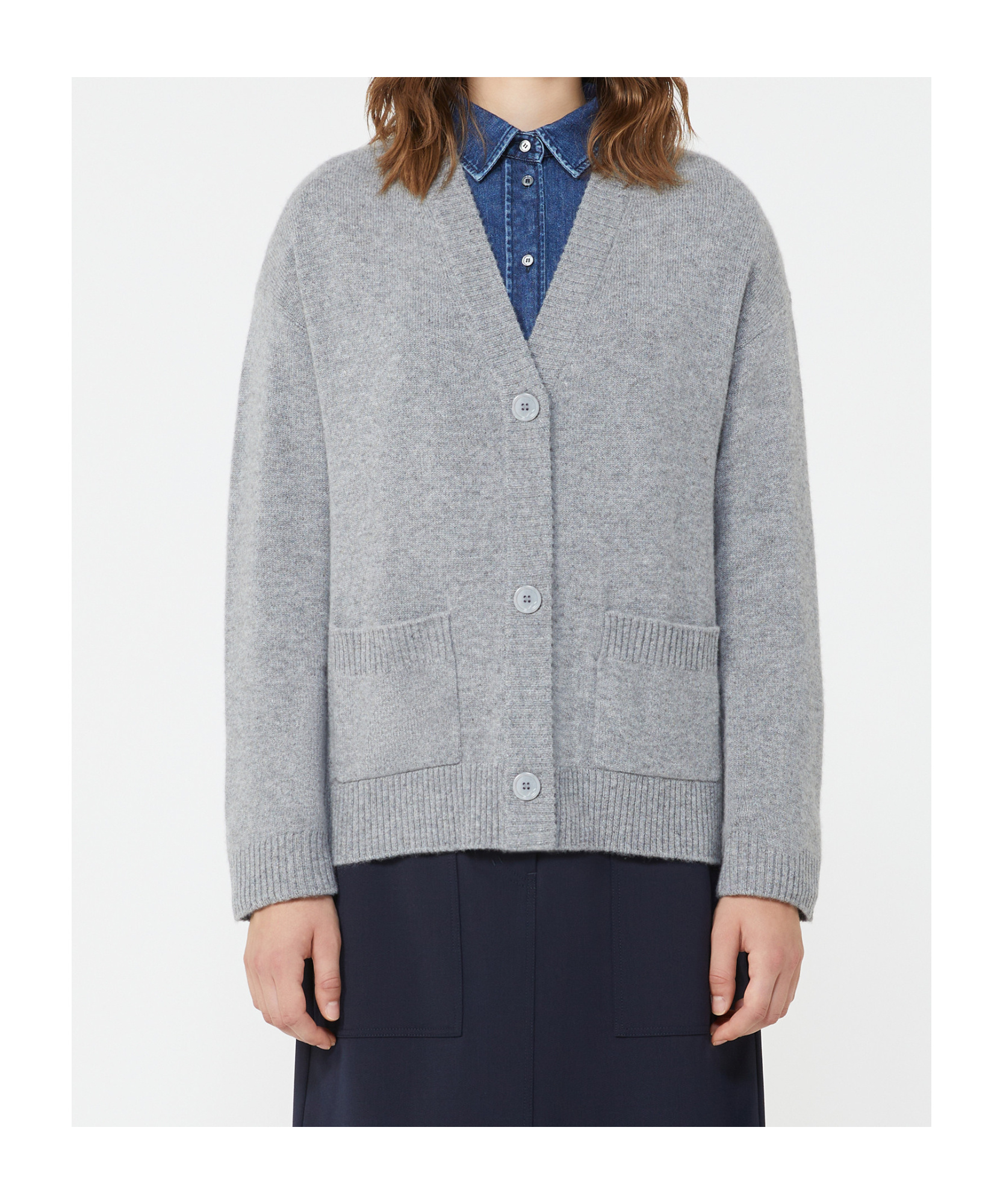 Weekend Max Mara Knit Cardigan In Gray