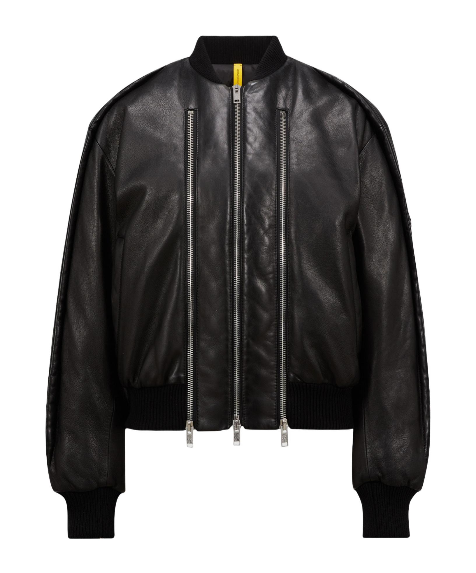 MONCLER MONCLER X WILLOW SMITH IALI LEATHER BOMBER JACKET