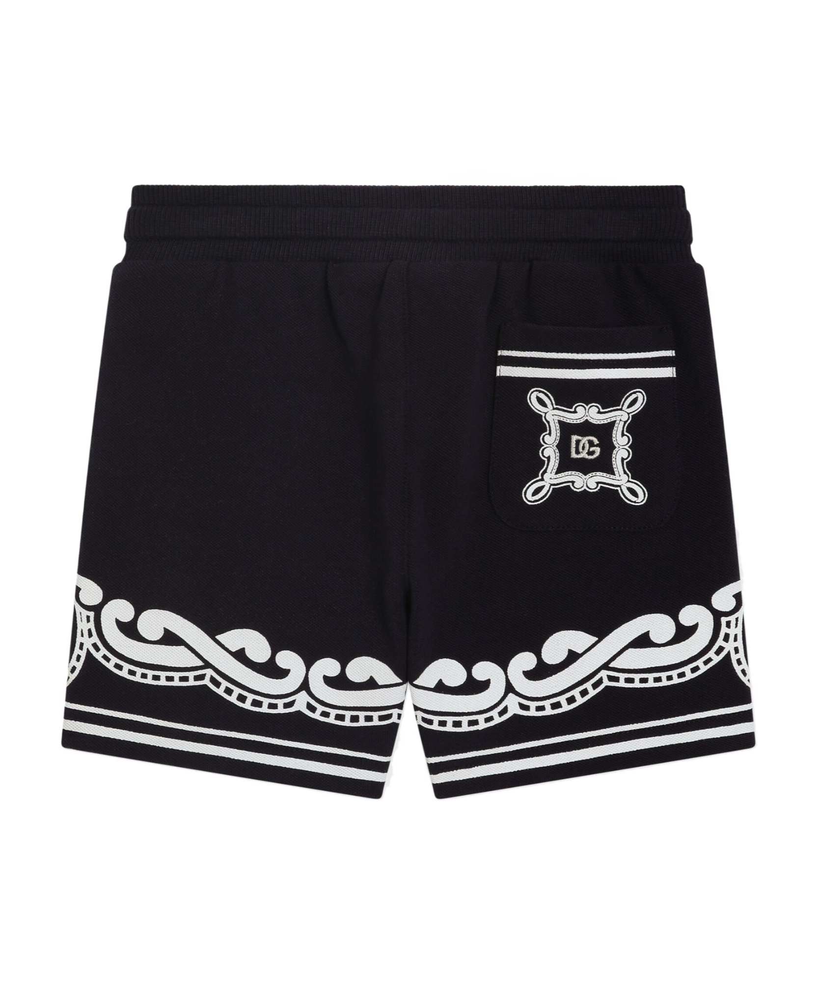 Dolce & Gabbana Bandana Printed Bermuda Shorts In Black