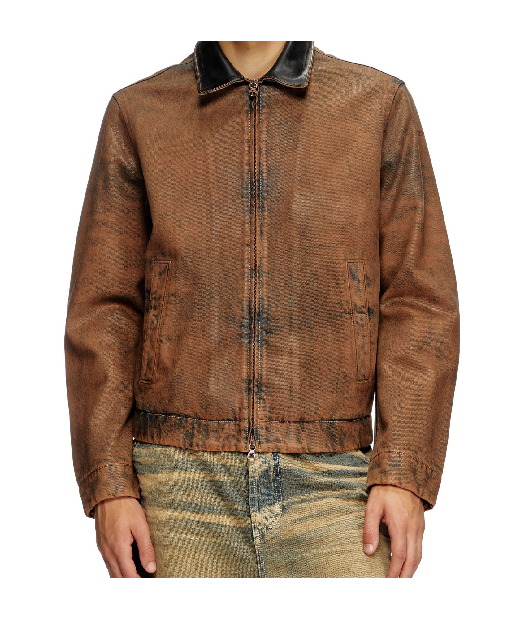 Diesel Brown D-rohe-s Denim Jacket In Brown
