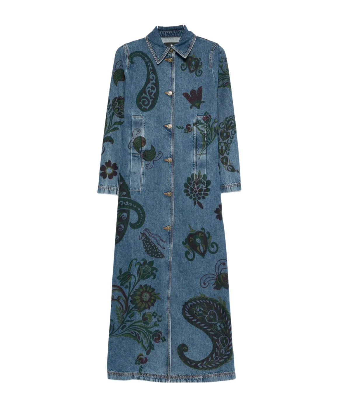 Etro Women Floral Paisley Coat In Blue