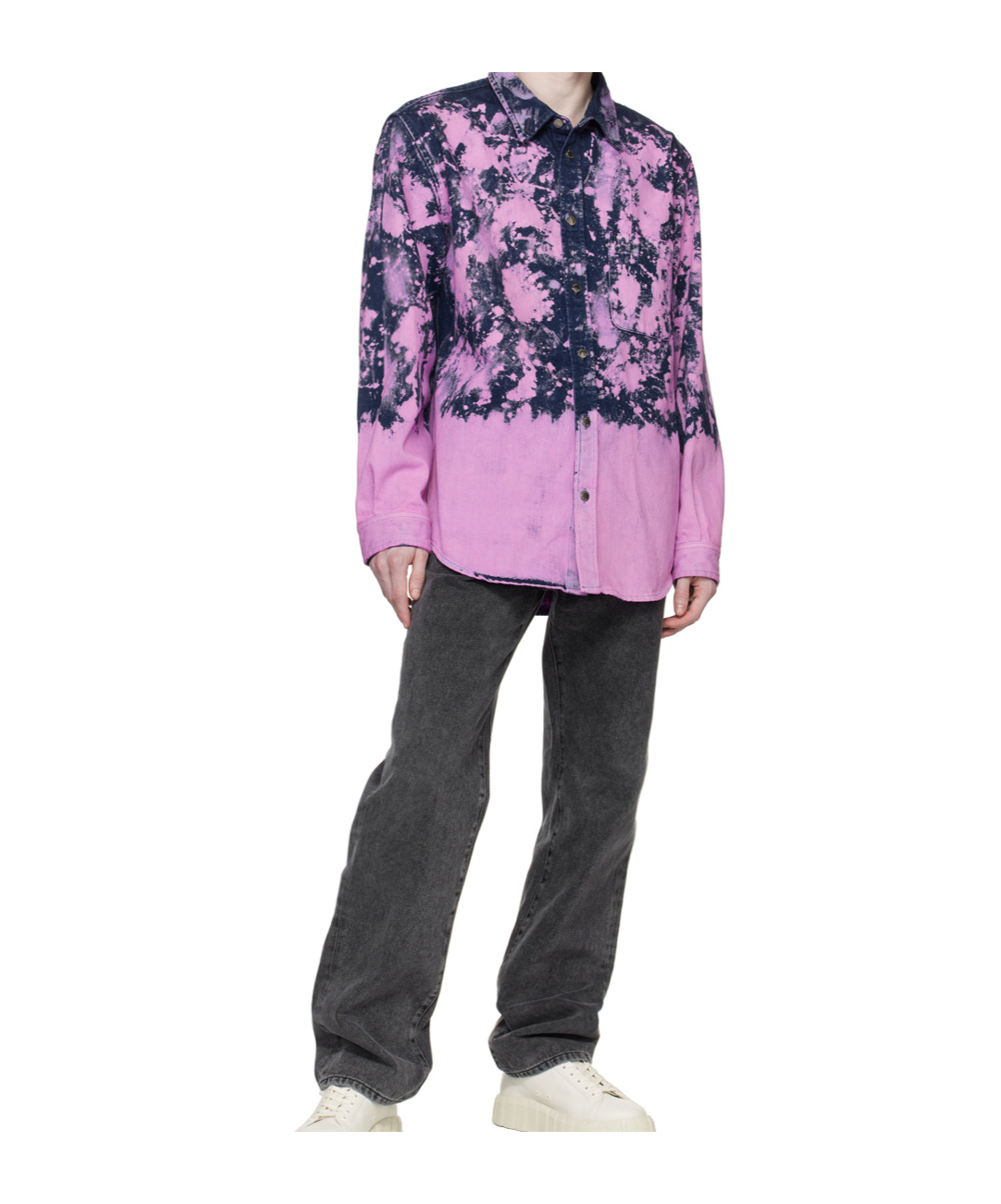 Darkpark Printed Button-down Shirt In Purple