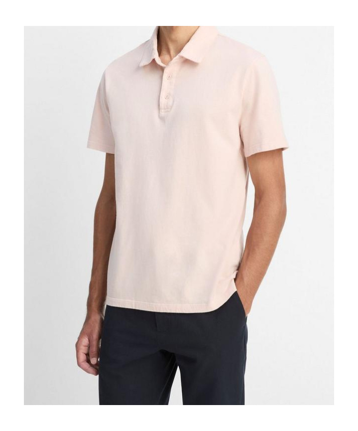 Shop Vince Garment Dye Cotton Polo Shirt