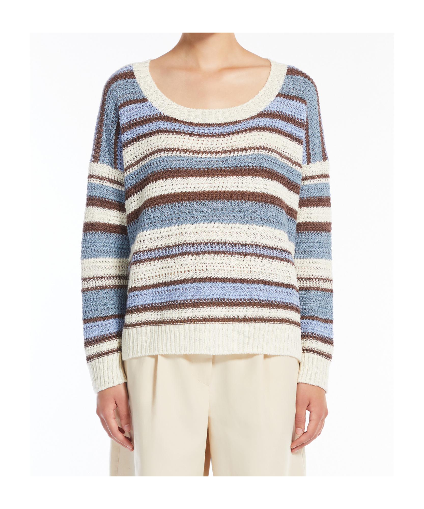 Weekend Max Mara Long Sleeve Sweater In Multicolor