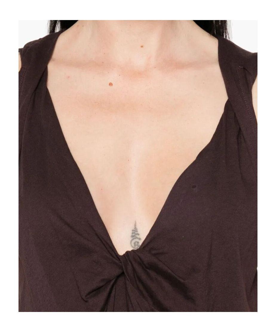 Dries Van Noten Hantex Cotton Tank Top Clothing In Burgundy