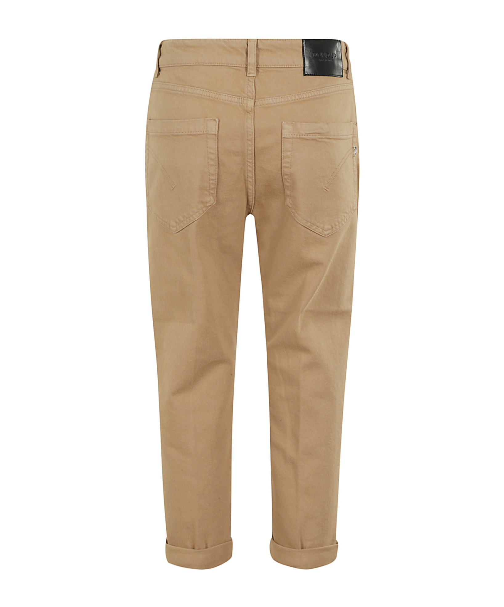 Dondup Hazelnut Denim Trousers With Jewel Button Closure In Nude