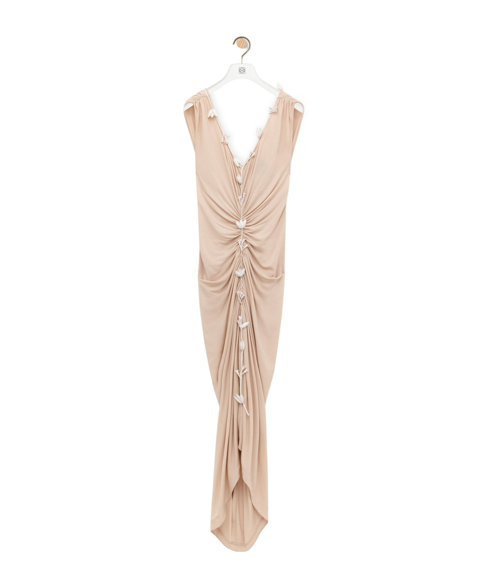 Loewe V-neck Dress In Nude