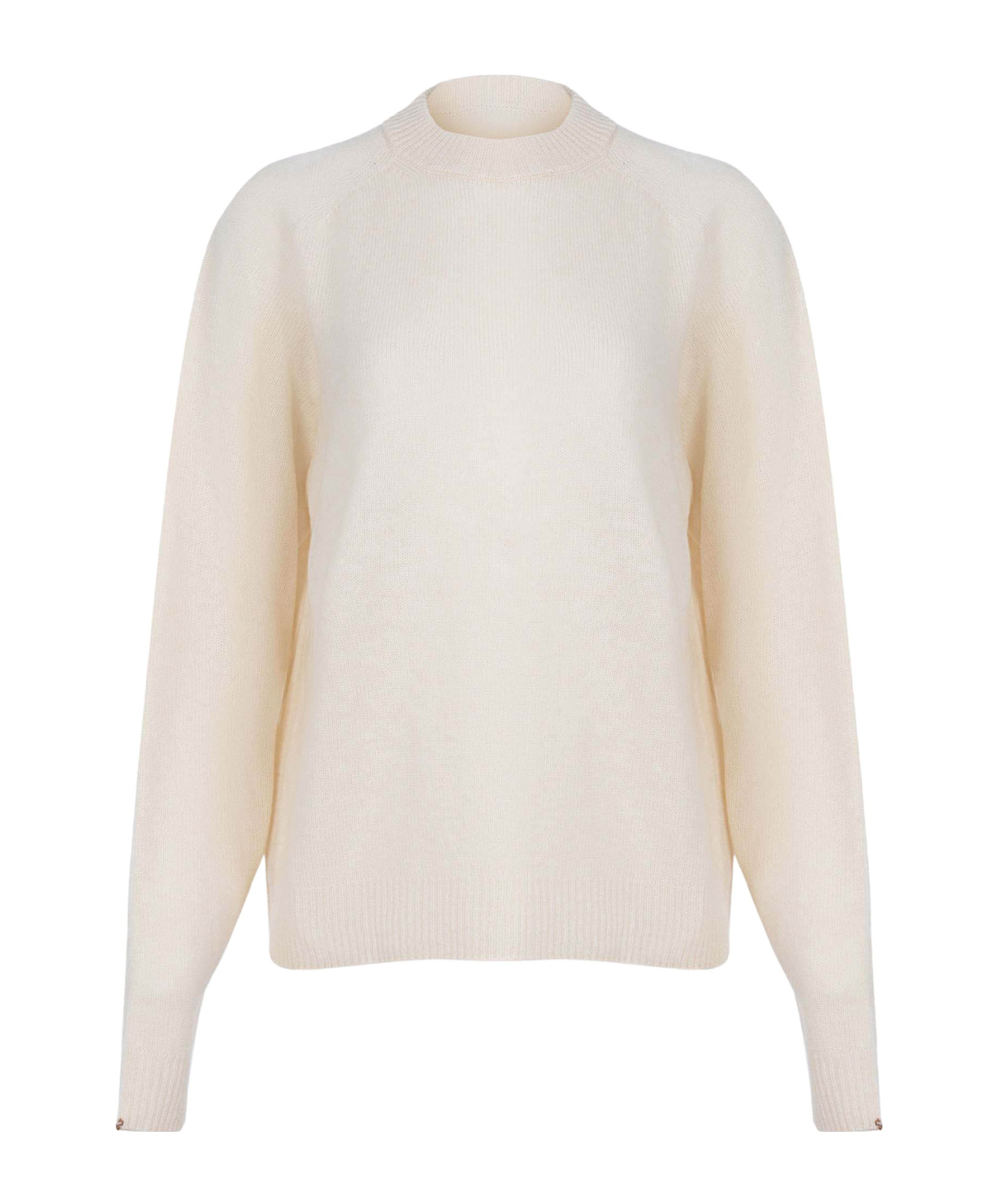 Alysi Ribbed Crewneck Sweater In White