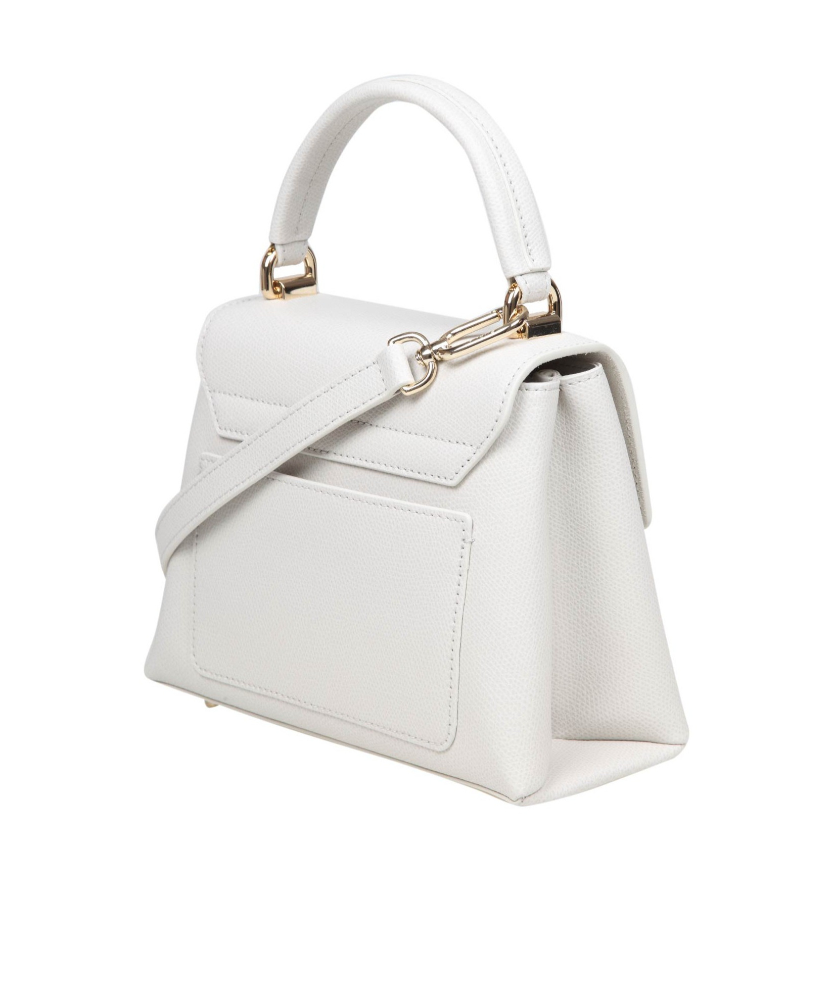 Furla Logo Twist Lock Shoulder Bag In White