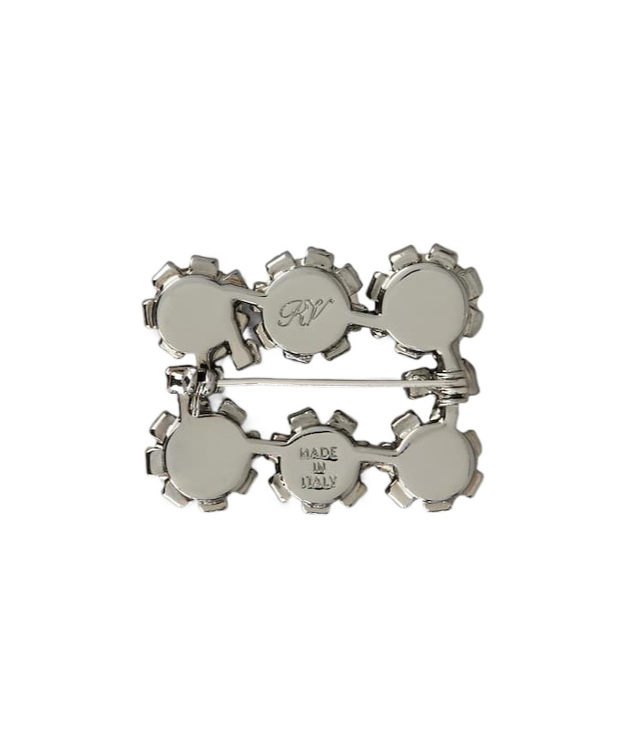 Roger Vivier Flower Brooch In Silver