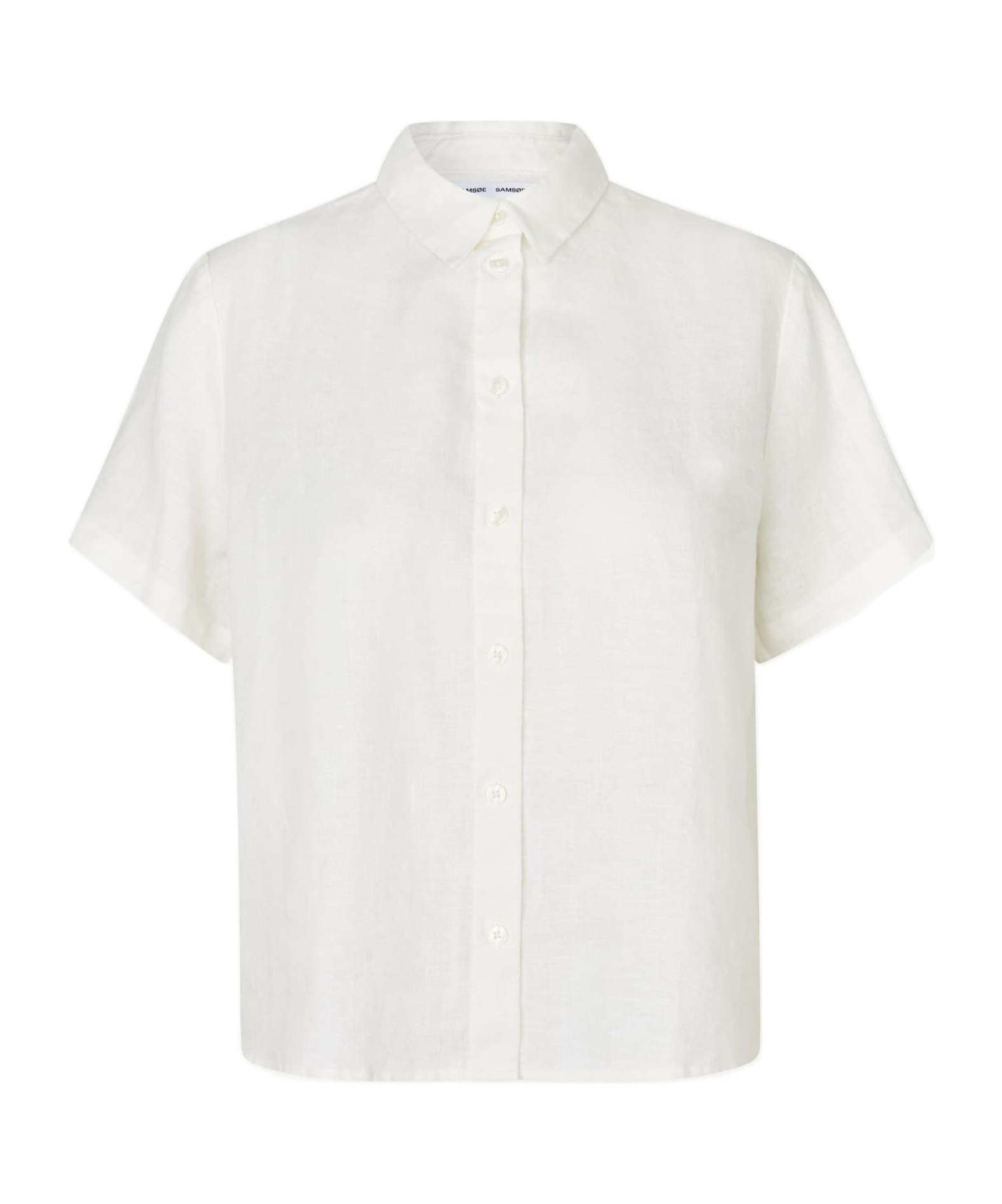 Samsoe & Samsoe Short Sleeve Shirt In White