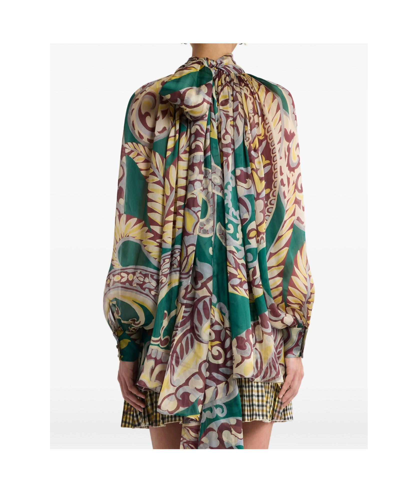 Etro Floral-print Turtleneck Blouse In Multi