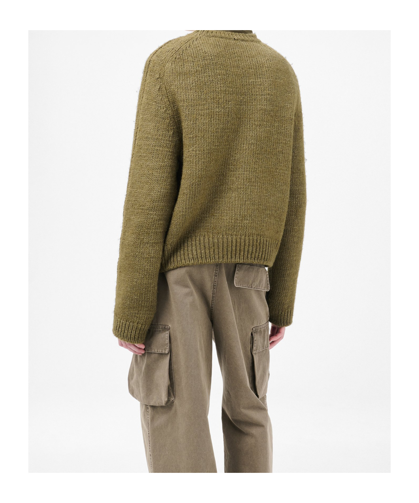 Our Legacy Textured Knit Crew Neck Sweater In Green