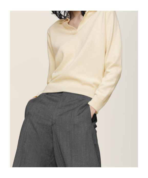 Maison Margiela Polo Knit Top In Neutral