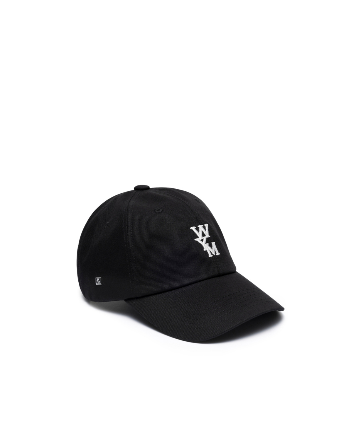 Wooyoungmi Black Baseball Cap With Logo Print On The Front And Logo Lettering On The Rear In Black