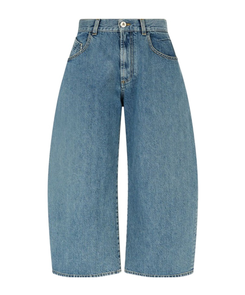 Attico The Wide-leg Jeans In Blue