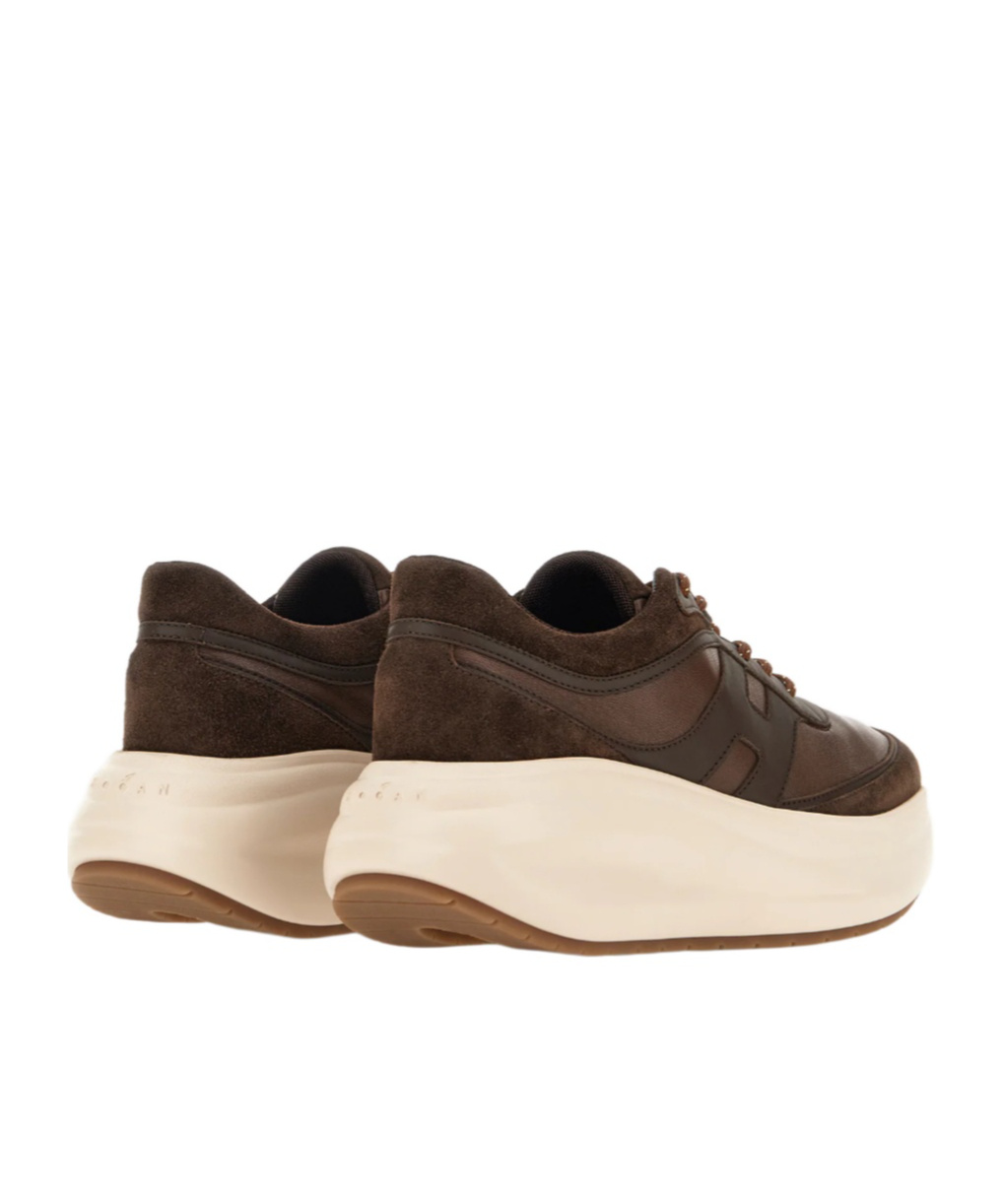 Hogan H696 Suede Sneakers In Brown