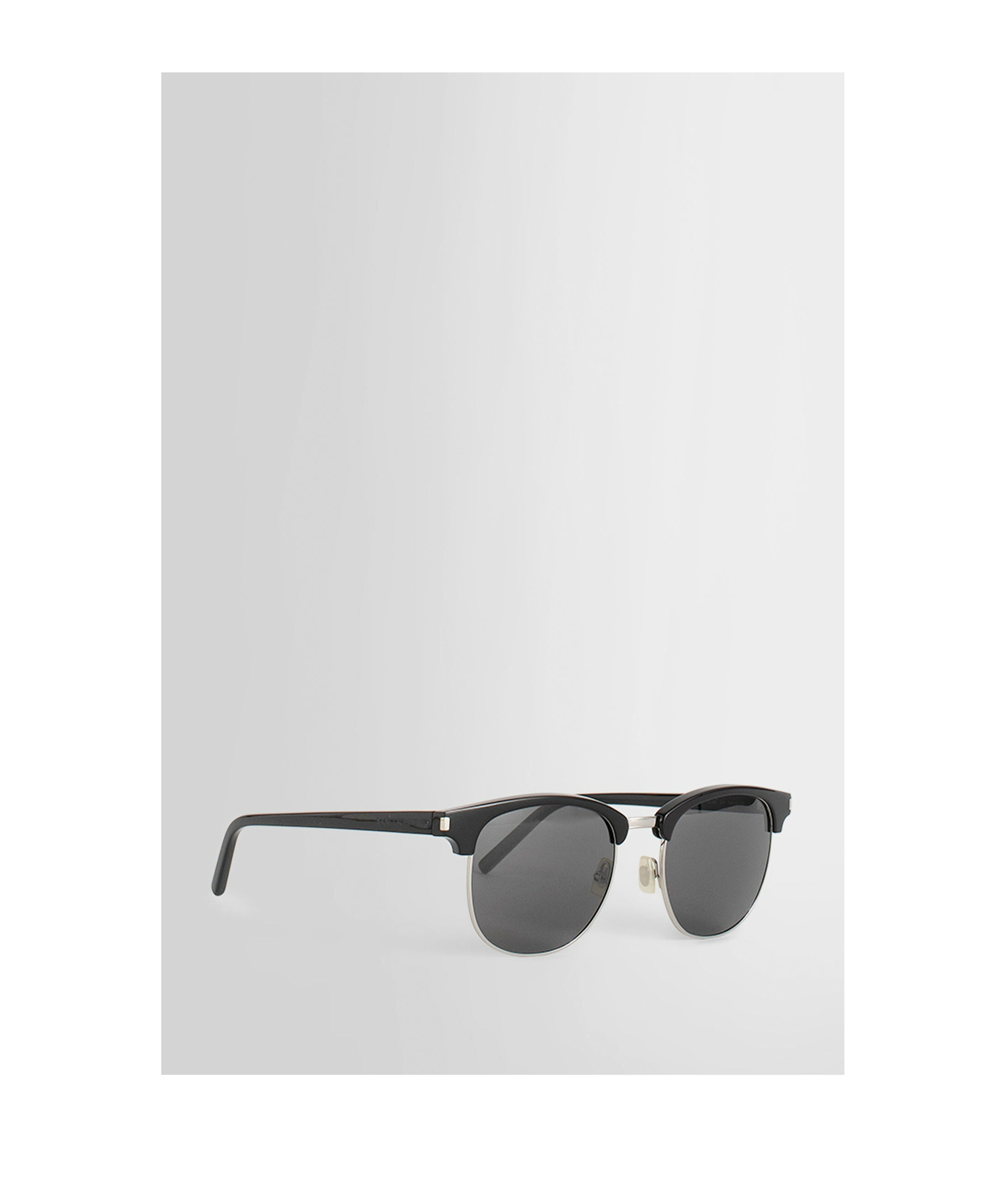 Saint Laurent Logo Sunglasses In Gray